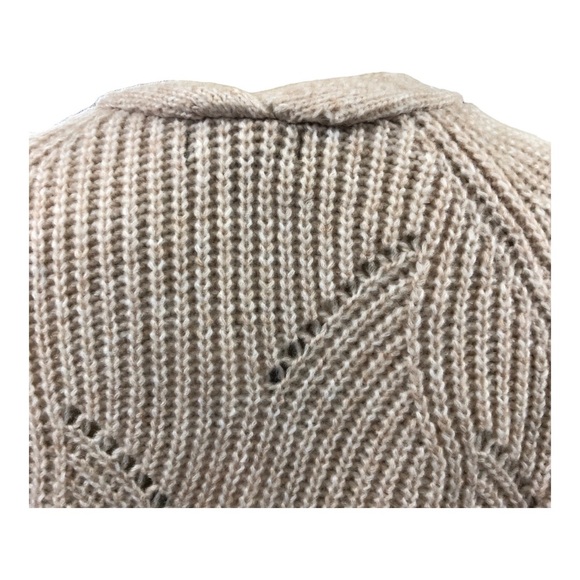 Democracy Sweater Cardigan In Oatmeal. Full length Sleeves with 2 Front Pockets~ - Picture 3 of 4